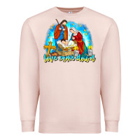 Pale Pink Love Came Down Premium Sweatshirt - CowhideDigitalArt