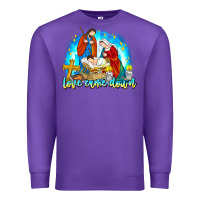 Purple Love Came Down Premium Sweatshirt - CowhideDigitalArt