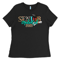 Black senior graduated 2023 Ladies Tee - NancyCooperArtShop