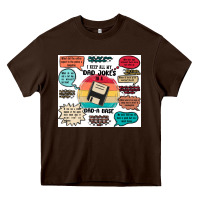 Chocolate Brown ı keep all my dad jokes in a dad a base Heavy Core Tee - MaliasSmallBusiness