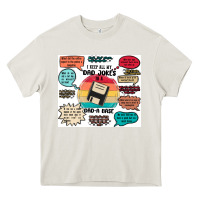 Cream ı keep all my dad jokes in a dad a base Heavy Core Tee - MaliasSmallBusiness