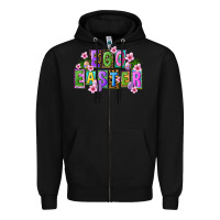 Black egg and easter Zipper Hoodie - FaDigitalArtStudio