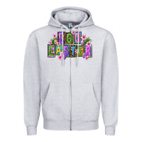Heather Grey egg and easter Zipper Hoodie - FaDigitalArtStudio