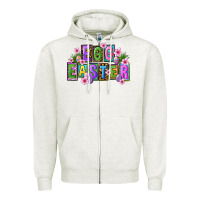 Oatmeal Heather egg and easter Zipper Hoodie - FaDigitalArtStudio
