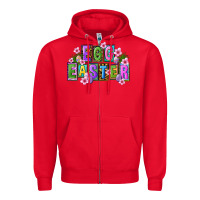 Red egg and easter Zipper Hoodie - FaDigitalArtStudio