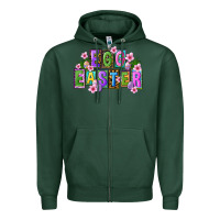 Sports Green egg and easter Zipper Hoodie - FaDigitalArtStudio