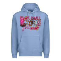 Colony Blue small town girl with flowers bbs Premium Hoodie - BundleAndBundleShop