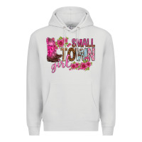 Dove Grey small town girl with flowers bbs Premium Hoodie - BundleAndBundleShop
