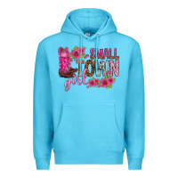 Ocean Blue small town girl with flowers bbs Premium Hoodie - BundleAndBundleShop