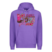 Purple small town girl with flowers bbs Premium Hoodie - BundleAndBundleShop