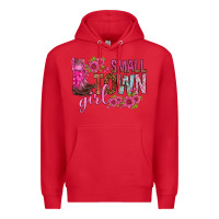 Red small town girl with flowers bbs Premium Hoodie - BundleAndBundleShop