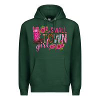 Sports Green small town girl with flowers bbs Premium Hoodie - BundleAndBundleShop