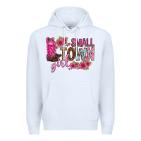 White small town girl with flowers bbs Premium Hoodie - BundleAndBundleShop