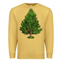 Antique Gold White Pine Tree Illustrations Premium Sweatshirt - LillyAllenDesigns
