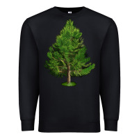 Black White Pine Tree Illustrations Premium Sweatshirt - LillyAllenDesigns