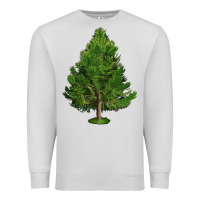 Dove Grey White Pine Tree Illustrations Premium Sweatshirt - LillyAllenDesigns