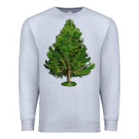 Heather Grey White Pine Tree Illustrations Premium Sweatshirt - LillyAllenDesigns