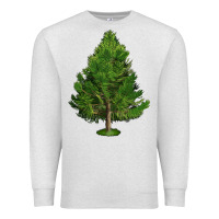 Oatmeal Heather White Pine Tree Illustrations Premium Sweatshirt - LillyAllenDesigns