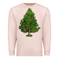 Pale Pink White Pine Tree Illustrations Premium Sweatshirt - LillyAllenDesigns