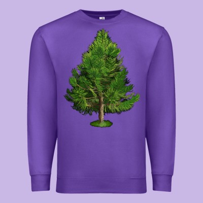 White Pine Tree Illustrations Premium Sweatshirt Designed By Lillyallendesigns