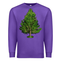 Purple White Pine Tree Illustrations Premium Sweatshirt - LillyAllenDesigns