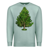 Seafoam White Pine Tree Illustrations Premium Sweatshirt - LillyAllenDesigns