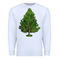 White White Pine Tree Illustrations Premium Sweatshirt - LillyAllenDesigns