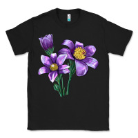 Black Pasque Flower Illustrations Classic Tee - LillyAllenDesigns