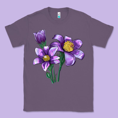 Pasque Flower Illustrations Classic Tee Designed By Lillyallendesigns