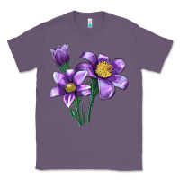 Lavender Pasque Flower Illustrations Classic Tee - LillyAllenDesigns
