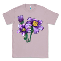 Lilac Pasque Flower Illustrations Classic Tee - LillyAllenDesigns