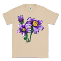 Mushroom Pasque Flower Illustrations Classic Tee - LillyAllenDesigns