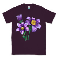 Plum Pasque Flower Illustrations Classic Tee - LillyAllenDesigns