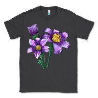 Smoke Pasque Flower Illustrations Classic Tee - LillyAllenDesigns