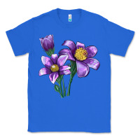 True Royal Pasque Flower Illustrations Classic Tee - LillyAllenDesigns