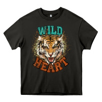 Asphalt wild heart tiger college western Heavy Core Tee - NancyCooperArtShop