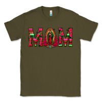 Army Green Mom with Floral Aztec and Leopard Background Classic Tee - Bettercallsaul