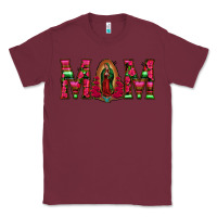 Burgundy Mom with Floral Aztec and Leopard Background Classic Tee - Bettercallsaul
