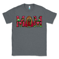 Charcoal Heather Mom with Floral Aztec and Leopard Background Classic Tee - Bettercallsaul