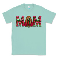 Seafoam Mom with Floral Aztec and Leopard Background Classic Tee - Bettercallsaul
