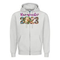 Dove Grey Happy Easter 2023 Zipper Hoodie - BundleAndBundleShop