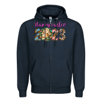 Navy Happy Easter 2023 Zipper Hoodie - BundleAndBundleShop