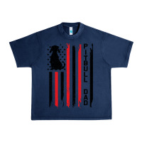Navy Pitbull Dad Urban Heavy Tee - Bettercallsaul
