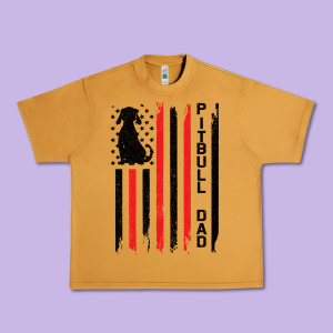 Pitbull Dad Urban Heavy Tee Designed By Bettercallsaul