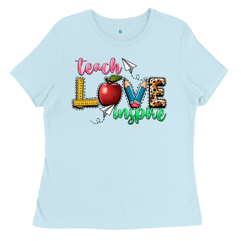 Teach Love Inspire Ladies Tee by NancyCooperArtShop | Teevron