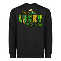 Black One Lucky Auntie St. Patrick's Day Heavyweight Sweatshirt - CowGirlArtShop