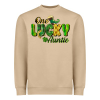One Lucky Auntie St. Patrick's Day Heavyweight Sweatshirt | Teevron