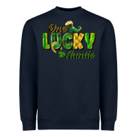 Navy One Lucky Auntie St. Patrick's Day Heavyweight Sweatshirt - CowGirlArtShop