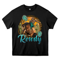 Black western rowdy Heavy Core Tee - NancyCooperArtShop