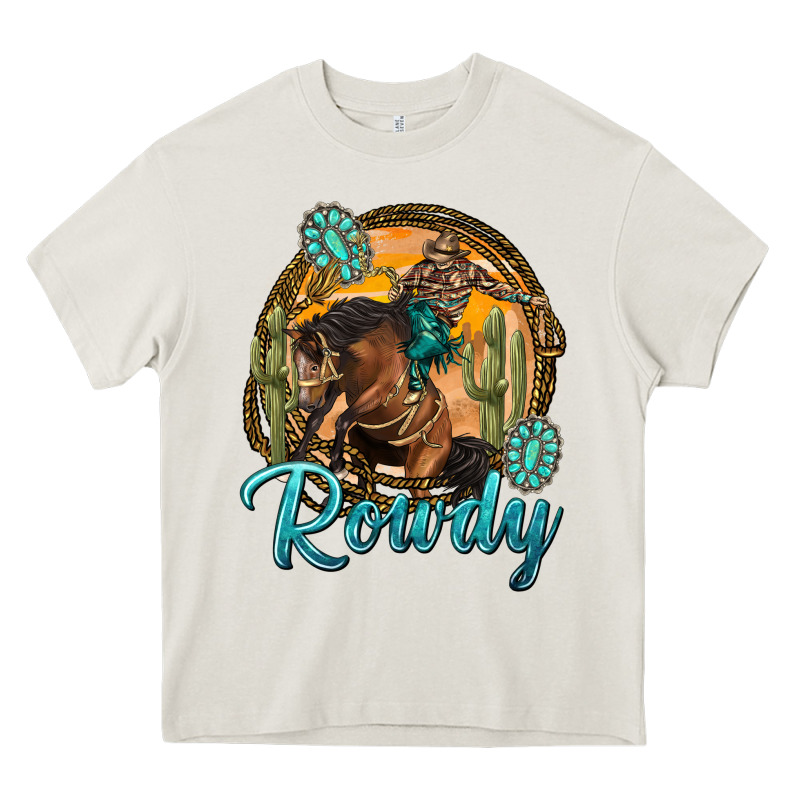 Western Rowdy Heavy Core Tee by NancyCooperArtShop | Teevron